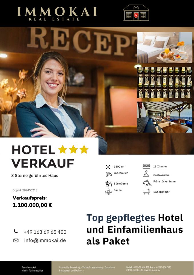 Top Angebot für Hoteliers, Investoren, Neugründer - Hotel und Einfamilienhaus nähe Boppard in Köln