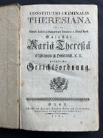 Folter: "Constitutio Criminalis Theresiana" Baden-Württemberg - Ummendorf Vorschau