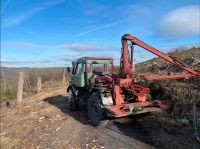 Unimog 406 steuerfrei Oldtimer Forst OM352 Scheibenbremser Kran Rheinland-Pfalz - Stromberg Vorschau