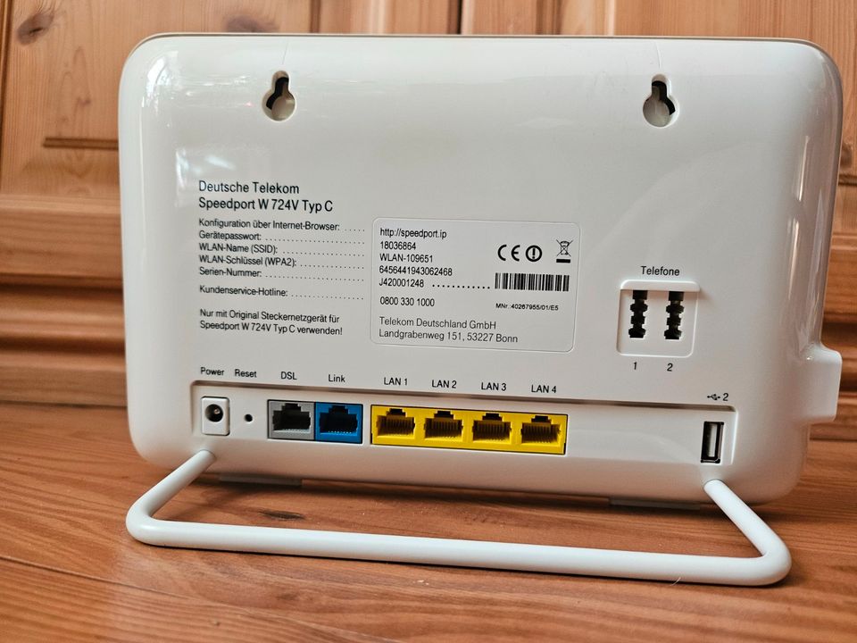 Telekom Speedport W 724V Typ C 1300Mbit/s 4-Port DSL WLAN-Router in Übersee