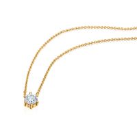 Diamant Collier 585/. 14K GG Brillant 0,40ct TW-W Zertifikat Baden-Württemberg - Tiefenbronn Vorschau