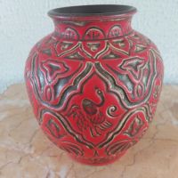 Bay, W. Germany, Vintage Rote Keramik Vase, glasiert Hessen - Nauheim Vorschau