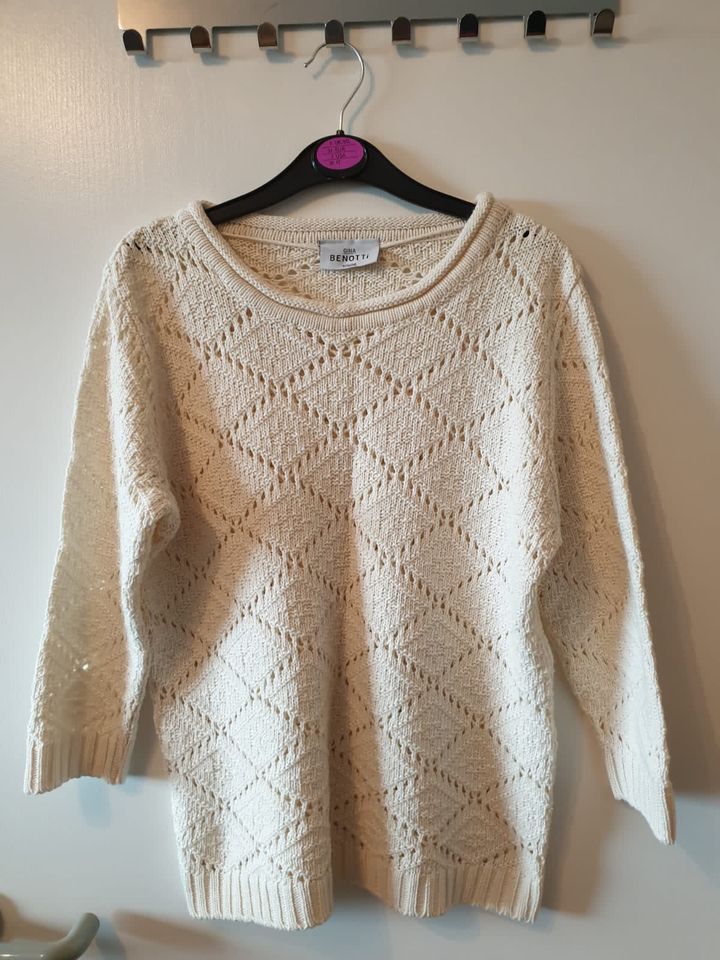 Pullover gehäkelt Pulli Gina Benotti „S“ beige TOP!! in Remscheid