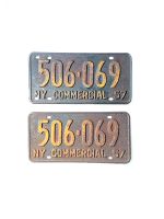 1957 Kennzeichen Nummernschild NY New York paar original USA Stuttgart - Stuttgart-West Vorschau