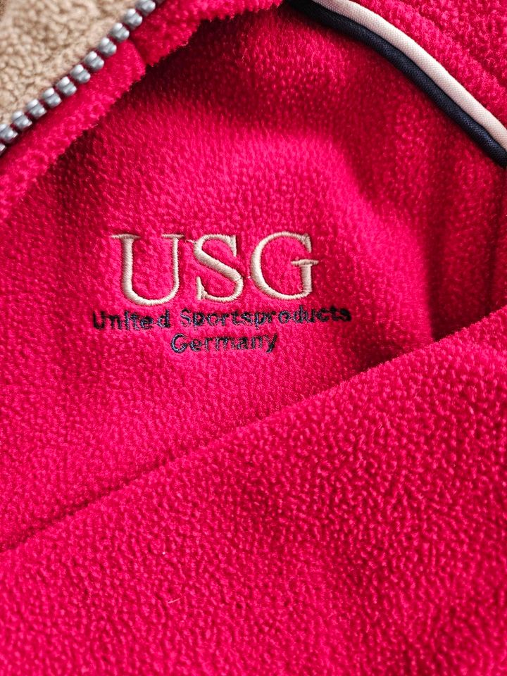 USG Reit Fleece Jacke rot Größe 146 in Wald Oberpf.