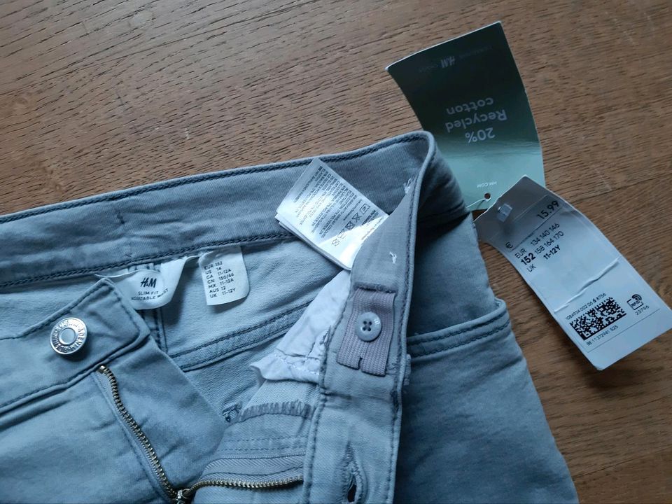 Jeans, H&M, Slim fit, grau, Größe 152 *NEU* in Sandhausen