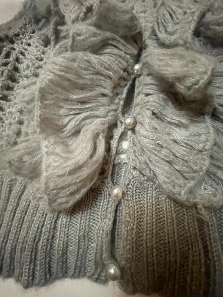 Cashmere Kaschmir Wolle 100% Strickjacke Grau S-M 36/38 in München