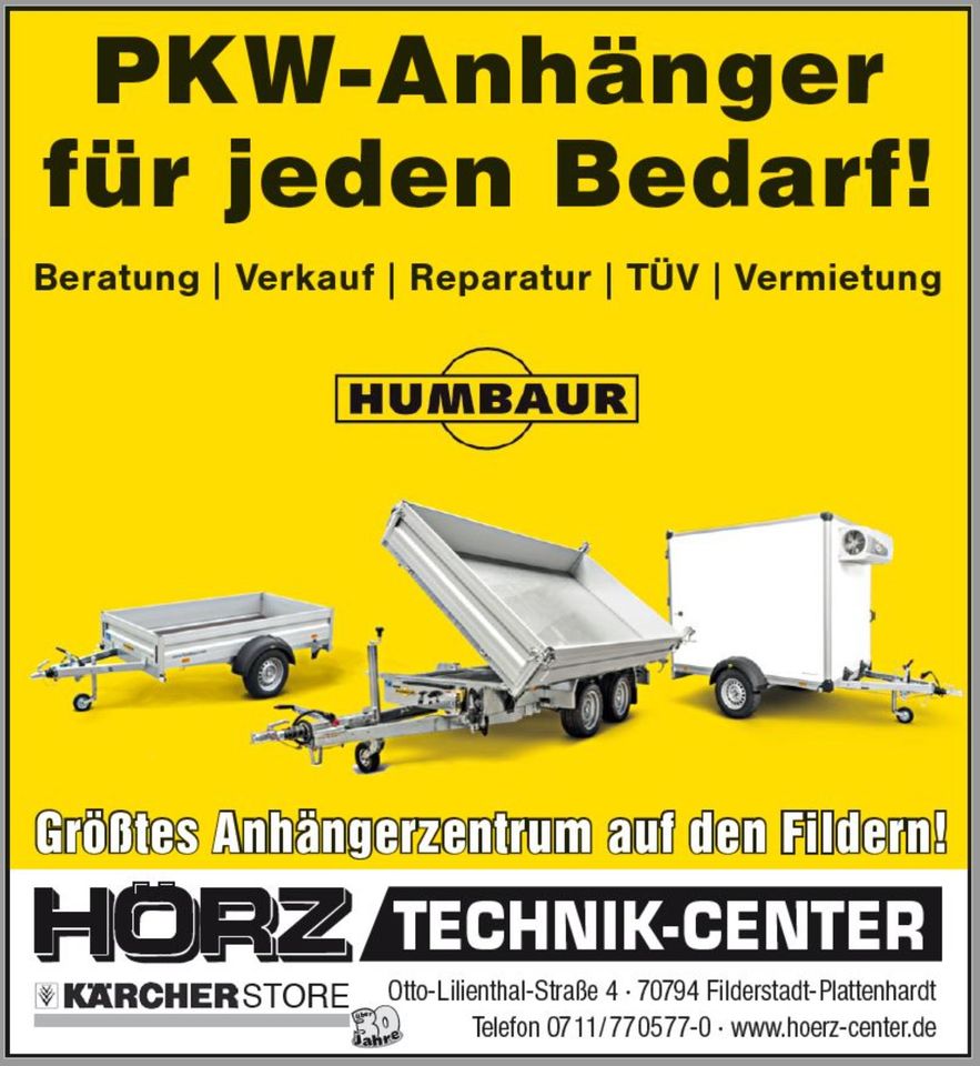 HUMBAUR Tandem Koffer Anhänger HK203015-18P NEU in Filderstadt