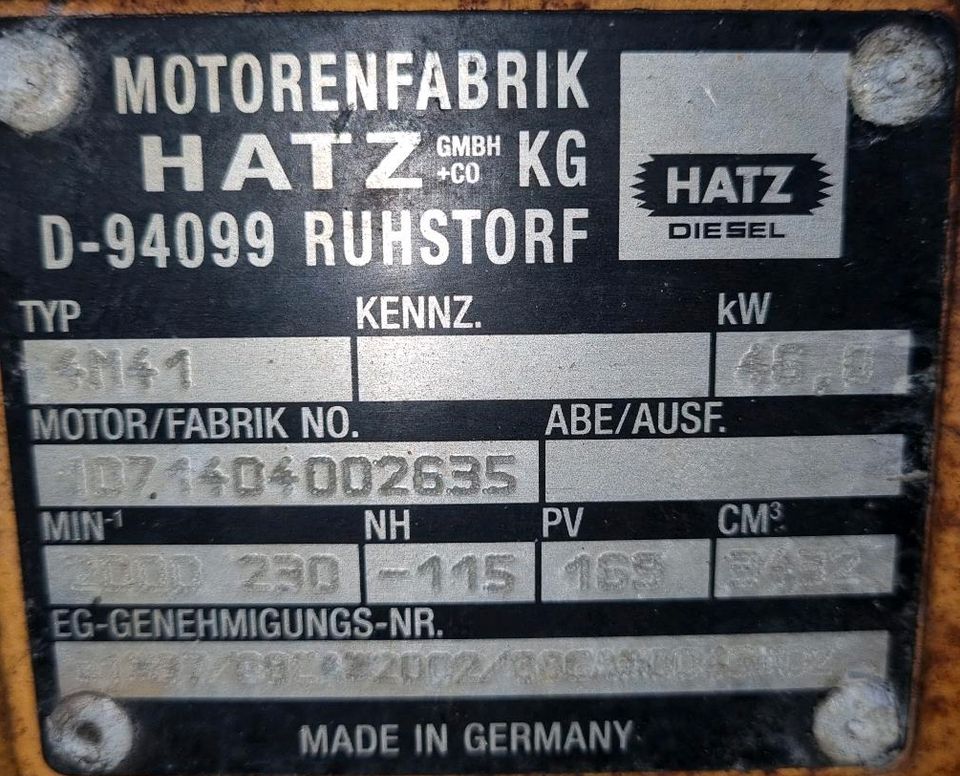 Hatz Dieselmotor 4M41 - 4Zylinder - Diesel Motor - 4L41 - 4M40 in Kamen