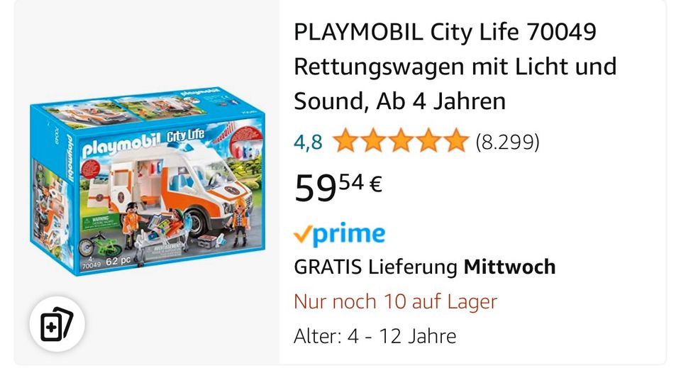 Playmobil Rettungswagen + Rollstuhlfahrer und Pflegerin in Salzgitter
