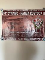 BFC Dynamo Berlin Fan-Spielplakat von 2008 gehen Hansa Rostock Berlin - Wilmersdorf Vorschau