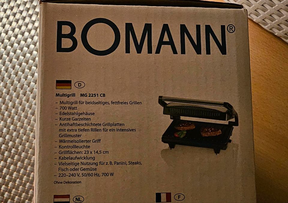 Bomann Kontaktgrill neu original Verpackt in Eisleben