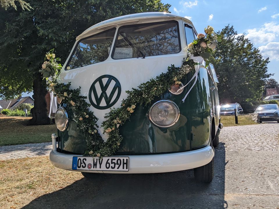 VW T1 Bulli Hochzeitsauto mieten VW-Bus Hochzeit Brautwagen T1 VW in Hilter am Teutoburger Wald