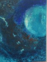 Acryl-Bild auf Leinwand „La lune“ / „der Mond“ 60x70cm Aachen - Eilendorf Vorschau