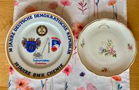 DDR Jubiläumsteller Porzellan 30 J. DDR & 50 J. int. Frauentag Sachsen-Anhalt - Seegebiet Mansfelder Land Vorschau