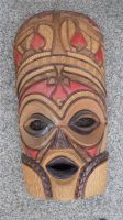 Totem Maske aus Holz geschnitzt und bemalt Indianer Ureinwohner Schwerin - Gartenstadt - Ostorf Vorschau