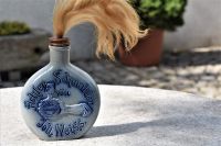 Alte Große Schmalzlerflasche von Johann Weiss Landshut Bayern - Selb Vorschau