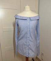 Stilvolle Bluse – Blau/Weiß – Größe 36/S – besonderes Design Hessen - Lollar Vorschau