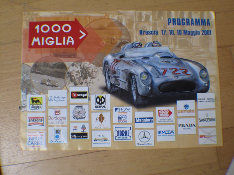 Mille Miglia Programmheft Zeitung 2001 in Bruchsal