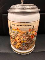 Bierkrug mit Zinndeckel  Münchner Oktoberfest Brandenburg - Birkenwerder Vorschau