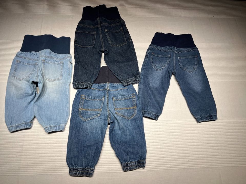 Babyjeans 4 Schlupfjeans Babyhosen Jeans mit breitem Bund in Murg