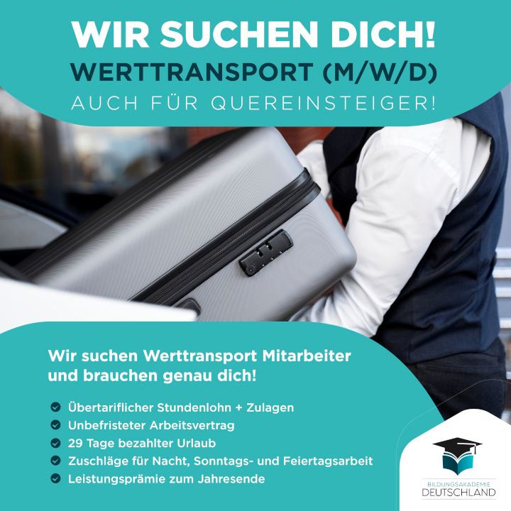 Arbeite im Werttransport| Auch für Quereinsteiger**|job|security|quereinsteiger|sicherheitsmitarbeiter|vollzeit in Essen