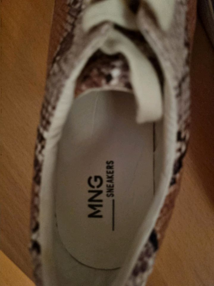 Mango Animalprint Leo Sneaker Neuwertig Gr.40 braun beige Zara in Gescher