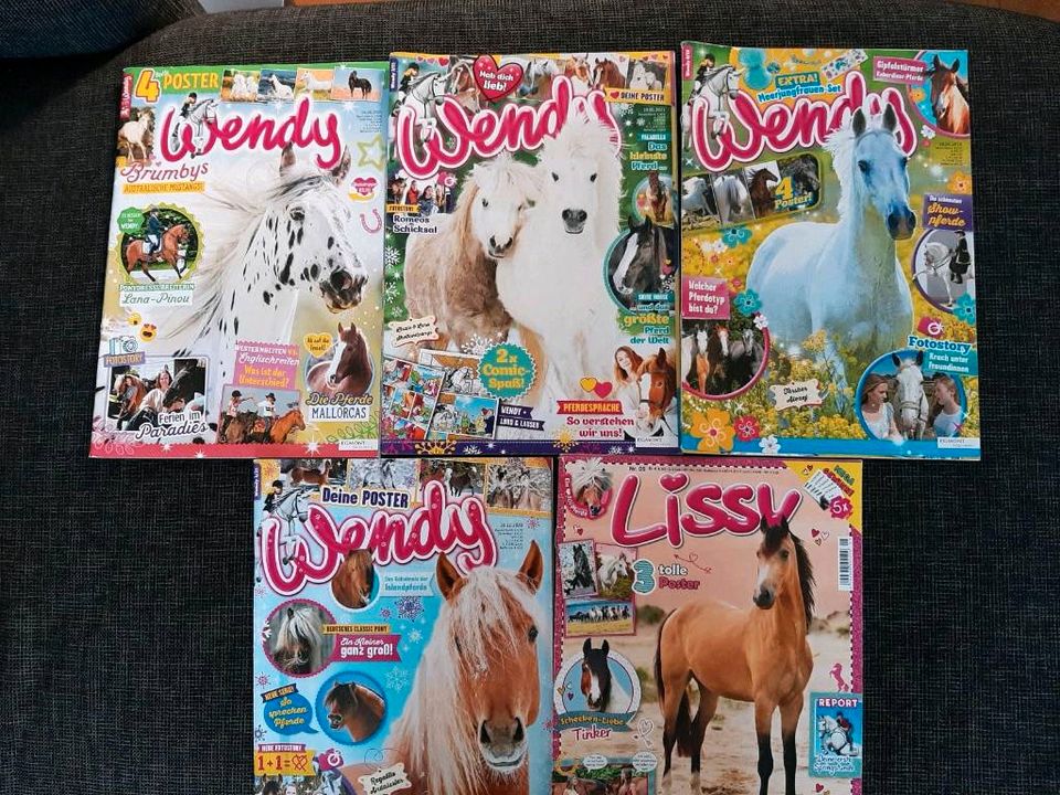 5 Zeitschriften: 4 Wendy, 1 Lissy, Pferde in Mölln