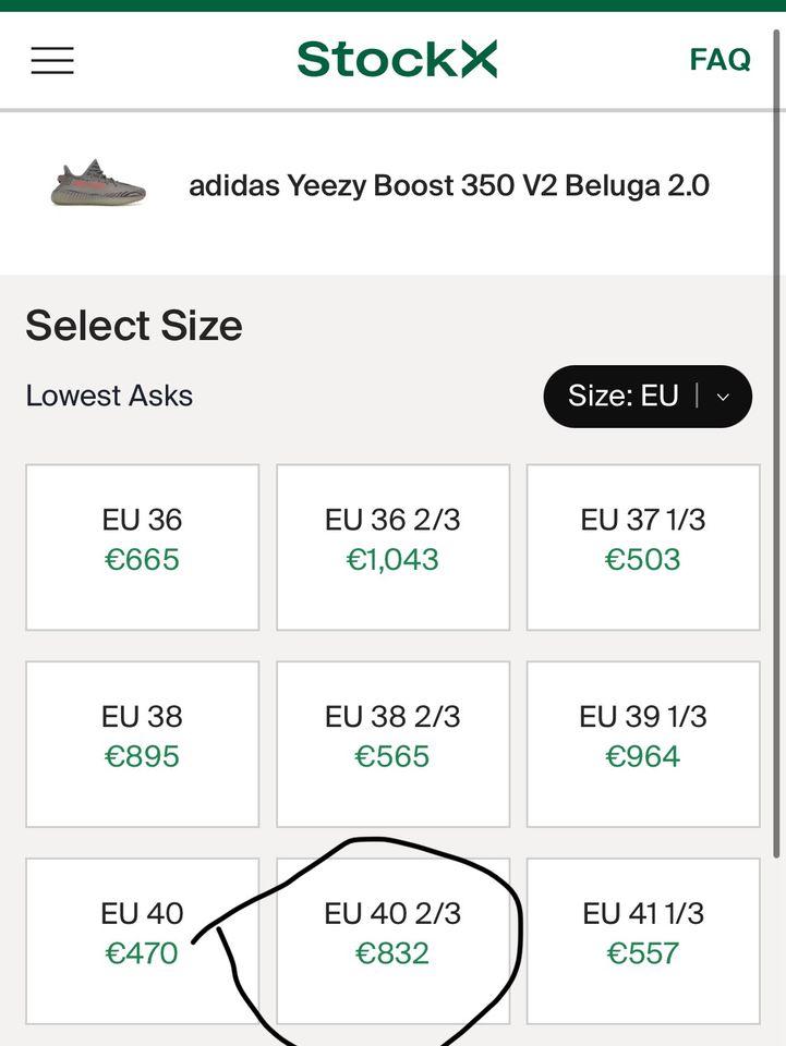 Adidas Yeezy Boost 350 V2 Beluga 2.0 Gr. 40 2/3 in Neuss