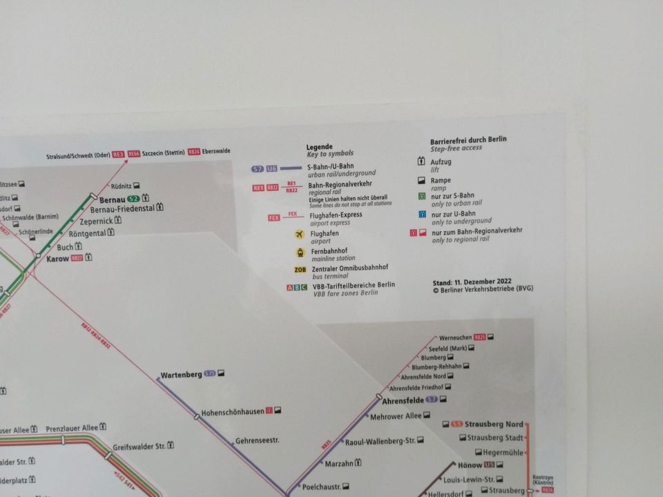 Berliner Streckennetz Aufkleber in Berlin