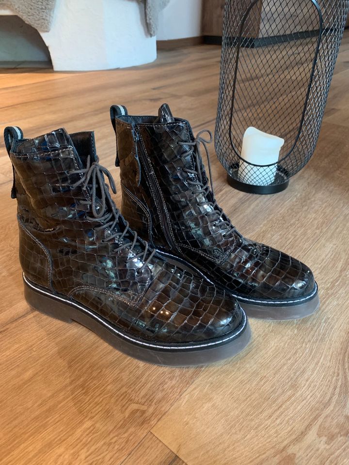 Sommerkind Winterboots Stiefelette Grün Lack Damen Gr. 42 in Neuenkirchen