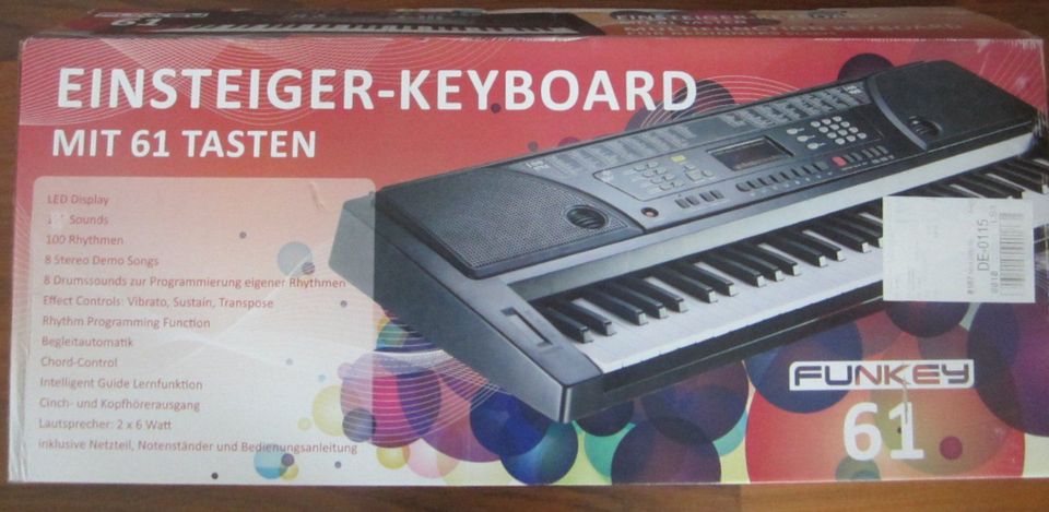 -50% Keyboard Funkey 61 Set inkl. Sitzbank + Stativ -50%, OVP in Luckenwalde