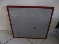 Magnet board Tafel Rahmen Rot/ Grau 45cm quadratisch Hessen - Mainhausen Vorschau