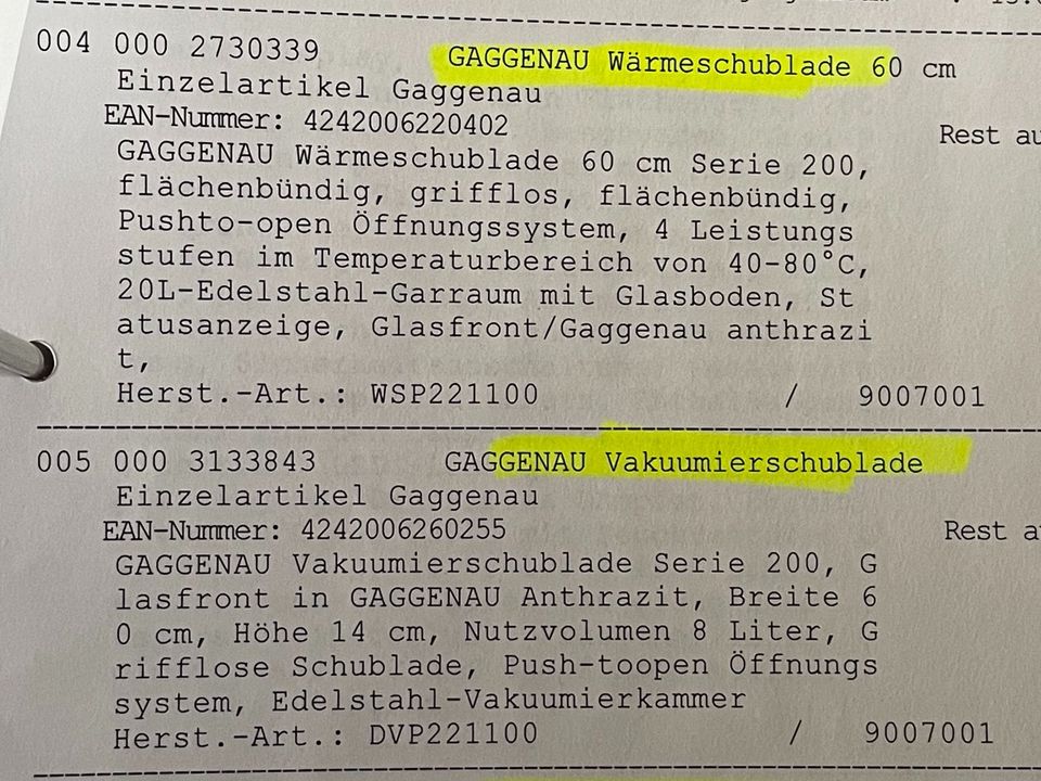Gaggenau Wärmeschublade in Pfungstadt