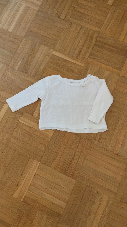 Langarmshirt, weiß, Primark, Gr. 68, Schleife, Mädchen in Köln