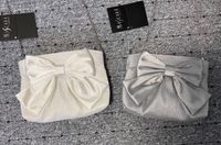 Clutch Satin in Silber Grau + Weiß (Ivory) Handtasche Hochzeit Brandenburg - Blankenfelde Vorschau