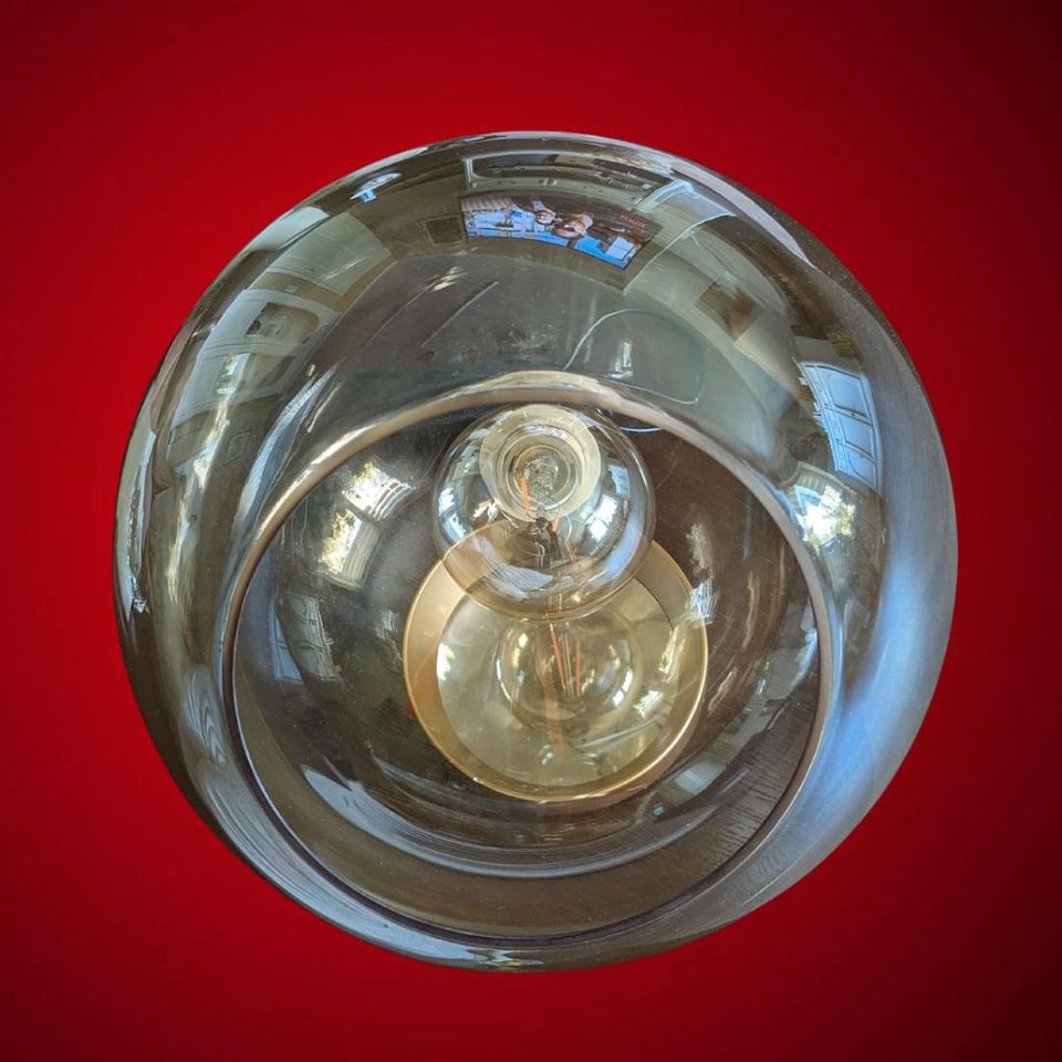 Tisch- Lampe Rauchglas 30 cm in Reinbek