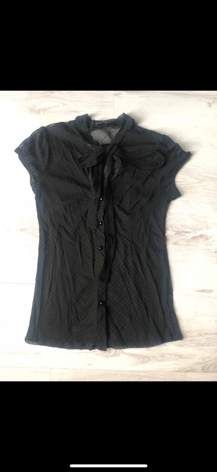 Transparente Bluse Shirt Spitzenbluse schwarz 34/36 in Salzgitter