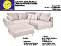 Sofa Couch Wohnlandschaft L Form + Hocker LUX.-Microfaser beige Nordrhein-Westfalen - Mettingen Vorschau