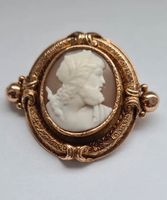 Antik 750 Gold französische Gemme Brosche Cameo 1860 Zeus Niedersachsen - Gifhorn Vorschau