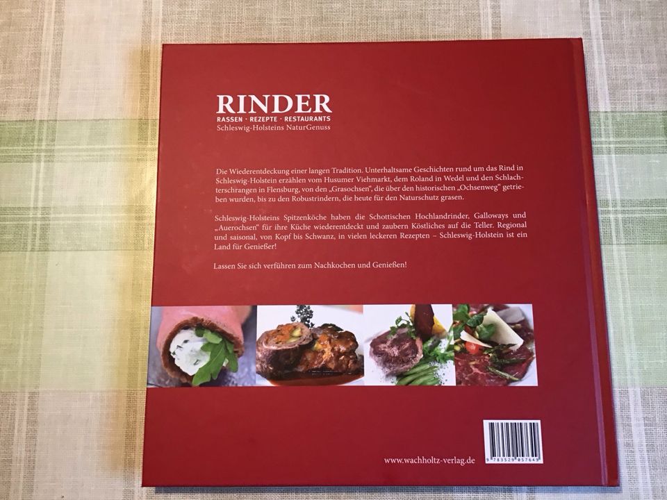 Buch Rinder, Rassen,Rezepte - Schleswig Holstein Naturgenuss in Gnutz