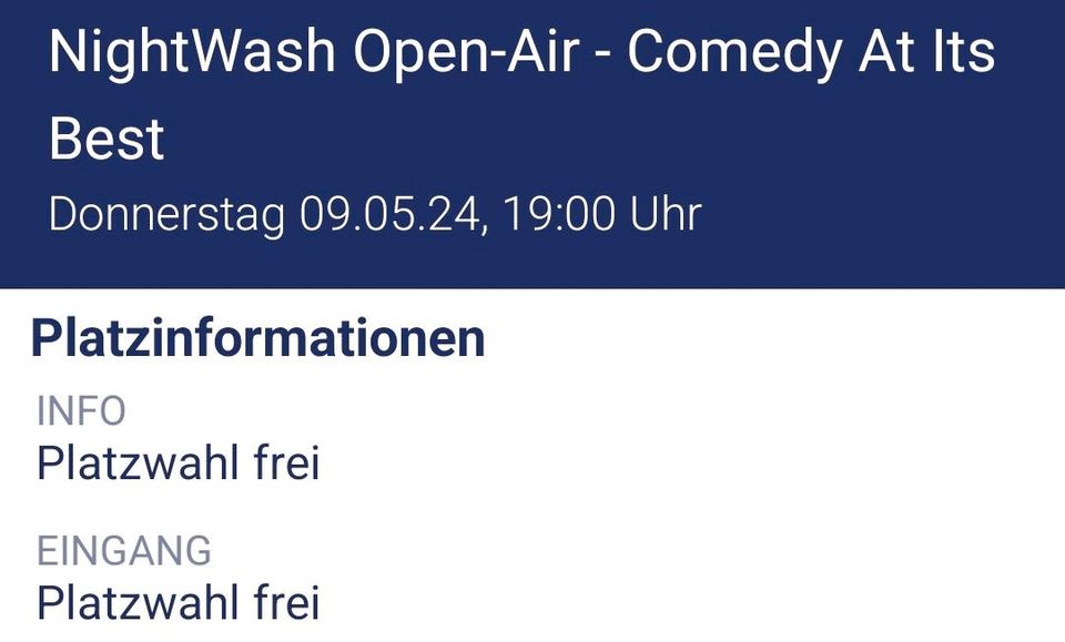 Nightwash Open Air am 09.05.24 in Andernach in Koblenz