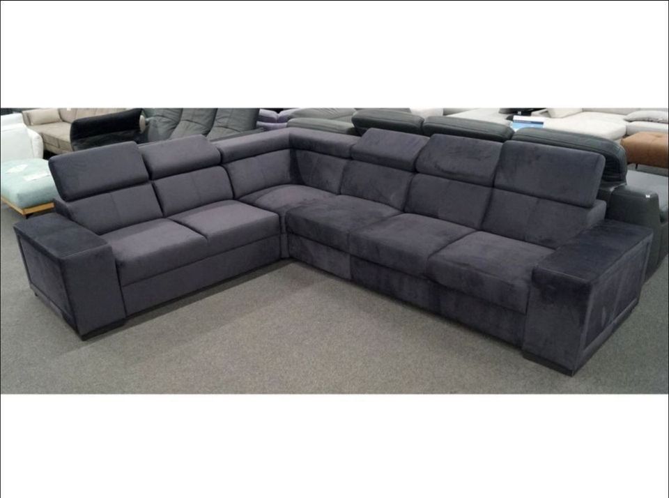 ecksofa sofa eckgarnitur Kopfteilverstellung 325/265cm Samt ✅ Neu in Hamburg