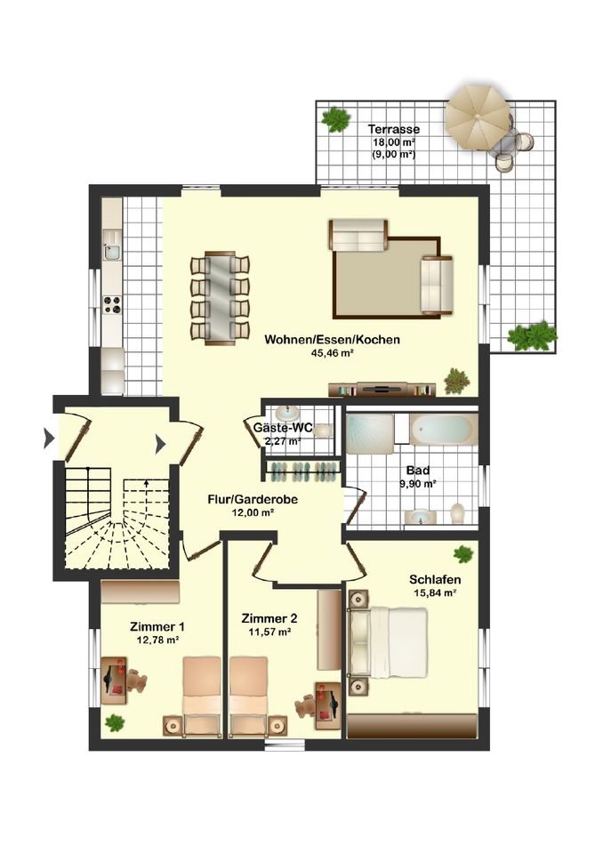 STORMQUARTIER Neubau 4-Zimmer-Gartenwohnung mit Wärmepumpe, E - Ladestation - S-Bahn 7 Gehminuten in Rodgau