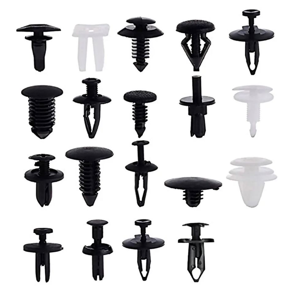 120x Auto KFZ Befestigung Clips Niete Clip Plastik Radkasten Befestigung  Set Kit