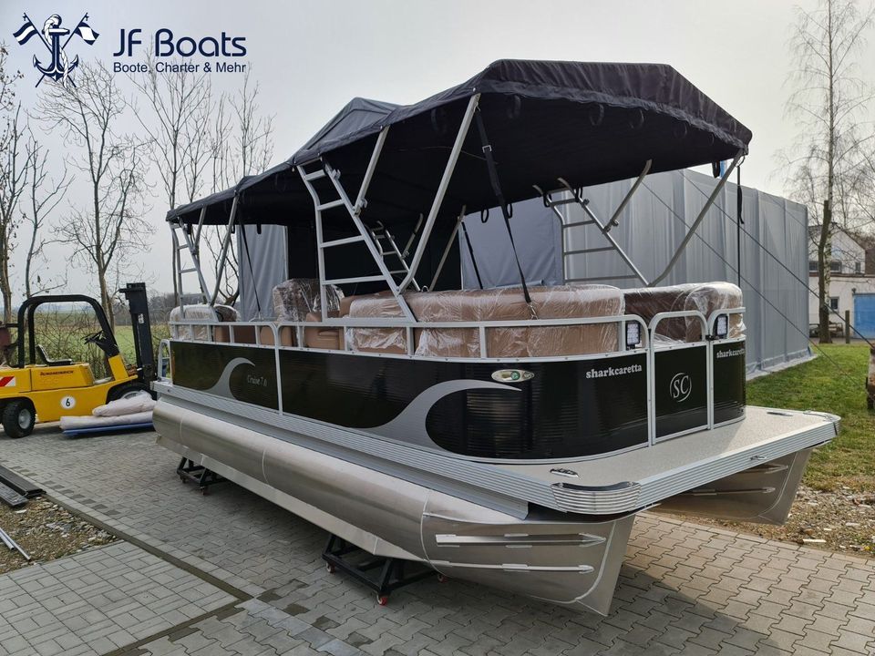 Pontonboot SC7 Ponton Boot Motorboot TOP! CE! Vorführboot Pontoon Boot Pontoonboot Floß in Hartha