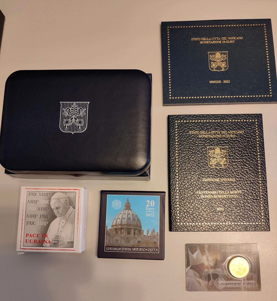 Vatikan, Silbermünzen, Gedenkmünzen, 2022, Papst Franziskus, Set in Mettenheim Rheinhessen