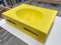 Waschtisch  Waschbecken Bad Möbel Mineralwerkstoff  Gelb Nordrhein-Westfalen - Ostbevern Vorschau