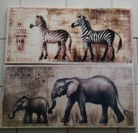 Leinwand Wildtiere Bilder Dekoration Zebra Elefant Nordrhein-Westfalen - Brakel Vorschau