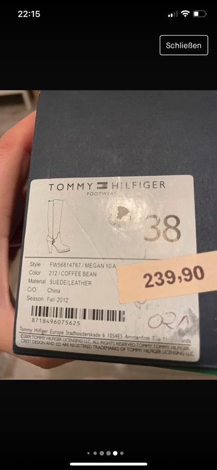 Tommy Hilfiger Stiefel braun 38 in Schifferstadt